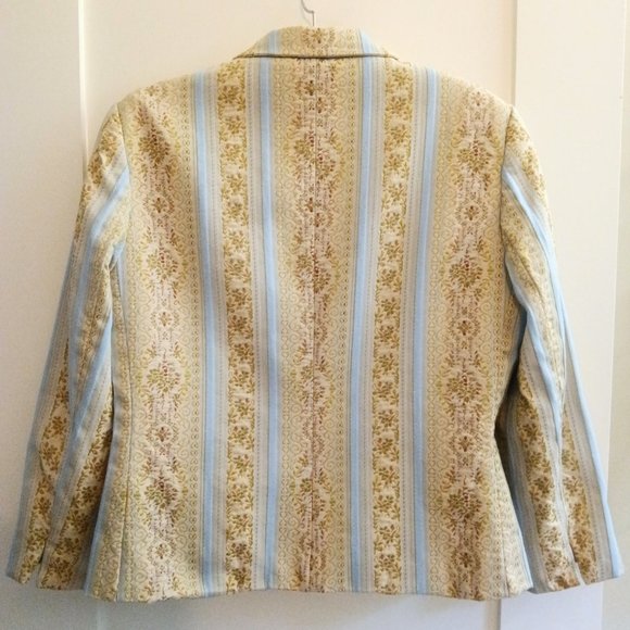 Beautiful Peck & Peck Collection Brocade Embroidered Cottage Core Blazer - Picture 2 of 7